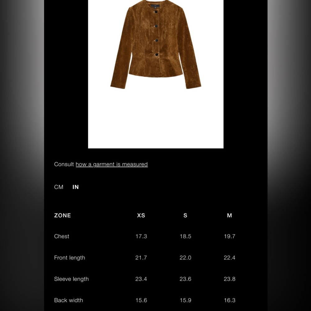 100% SUEDE LEATHER FLARED HEM JACKET - Picture 15 of 16